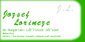 jozsef lorincze business card